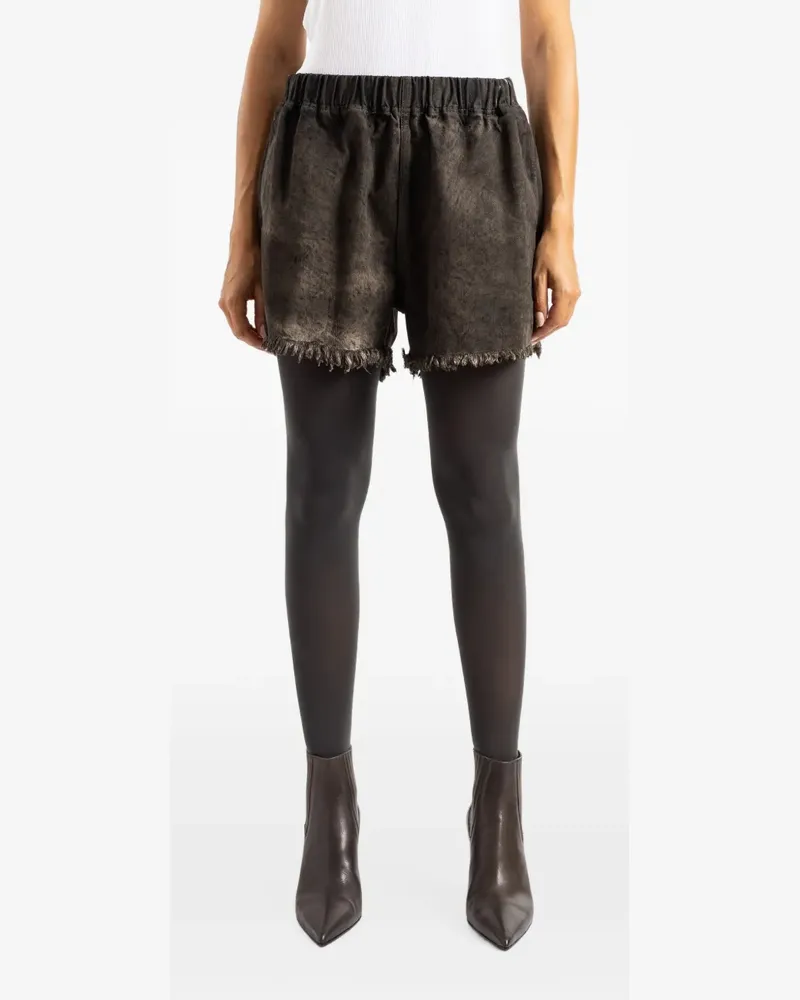 Rick Owens frayed shorts - Grau Grau