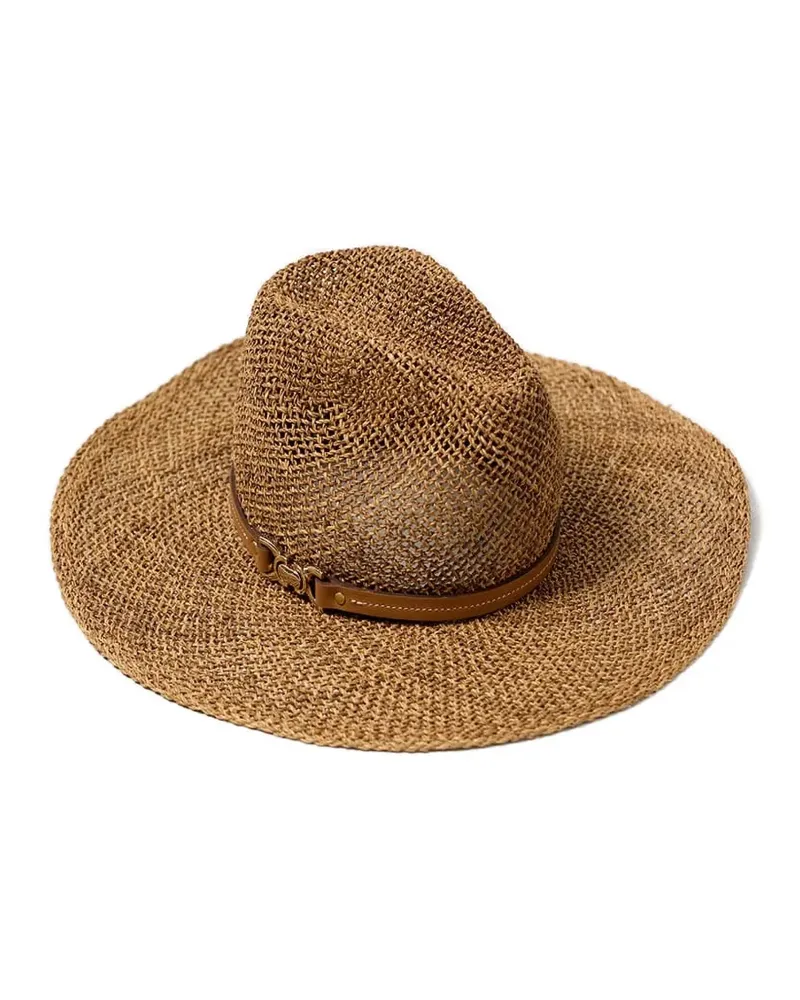 Lenny Niemeyer Strohhut mit Lederbesatz - Nude Nude