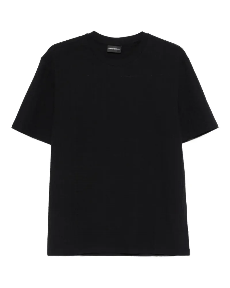 Emporio Armani Texturiertes T-Shirt - Schwarz Schwarz