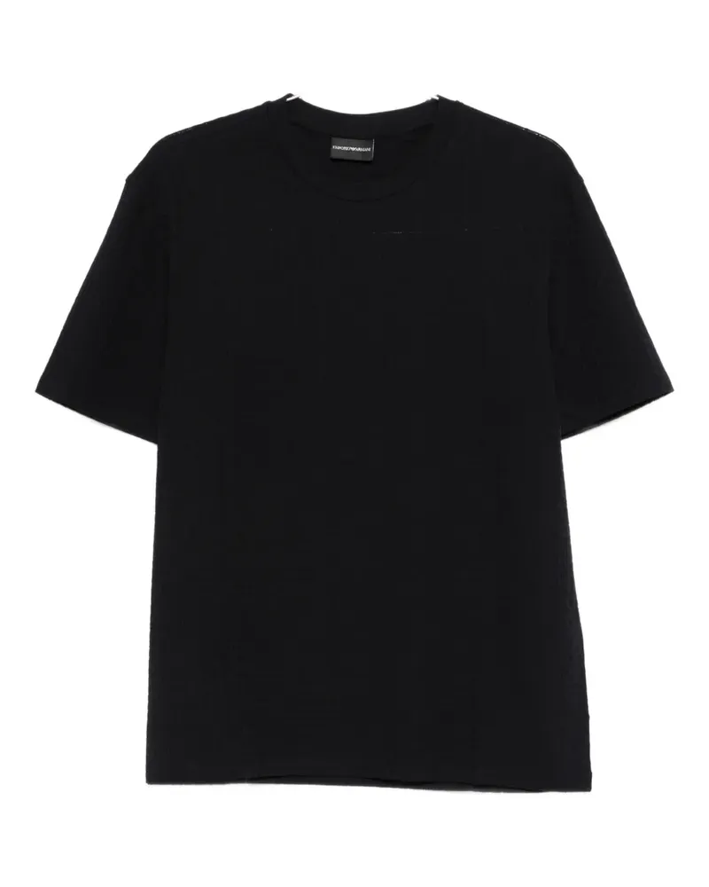 Emporio Armani textured T-shirt - Schwarz Schwarz