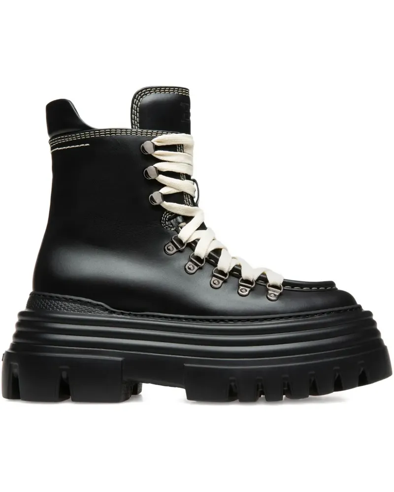 Bally Graciella Stiefel mit Schnürung - Schwarz Schwarz