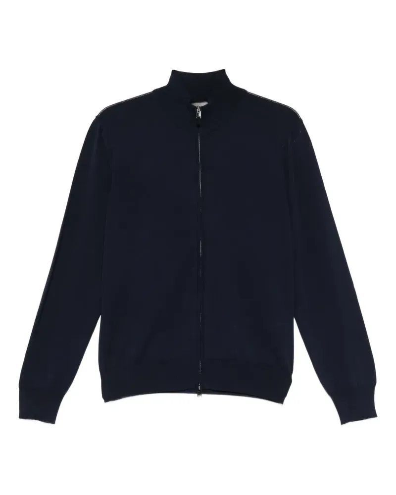 Canali Cardigan mit Reißverschluss - Blau Blau