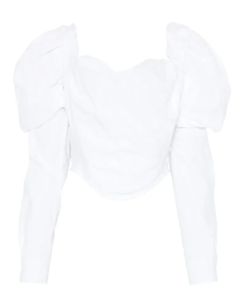 Vivienne Westwood LS Sunday puff-sleeve corset top - Weiß Weiß