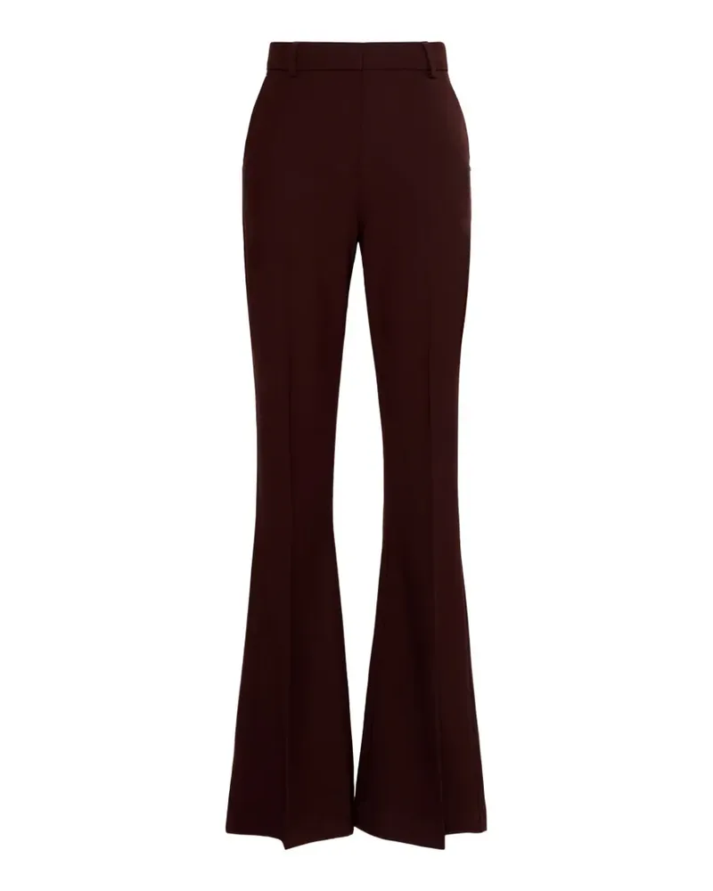 SPORTMAX pressed-crease flared trousers - Braun Braun