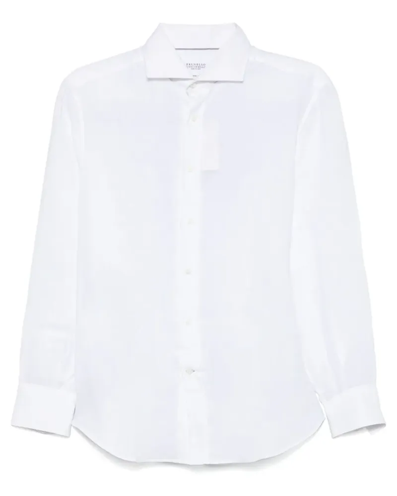 Brunello Cucinelli Hemd aus Leinen - Weiß Weiß