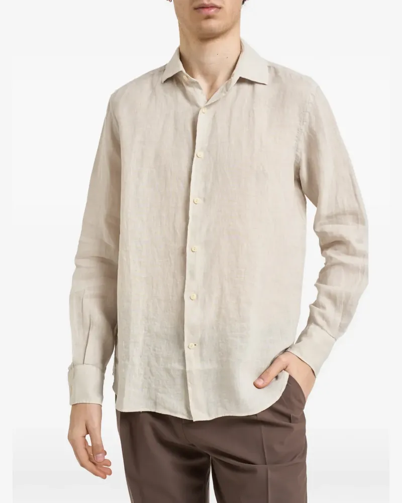 MC2 Saint Barth Pamplona long-sleeve button-up shirt - Nude Nude