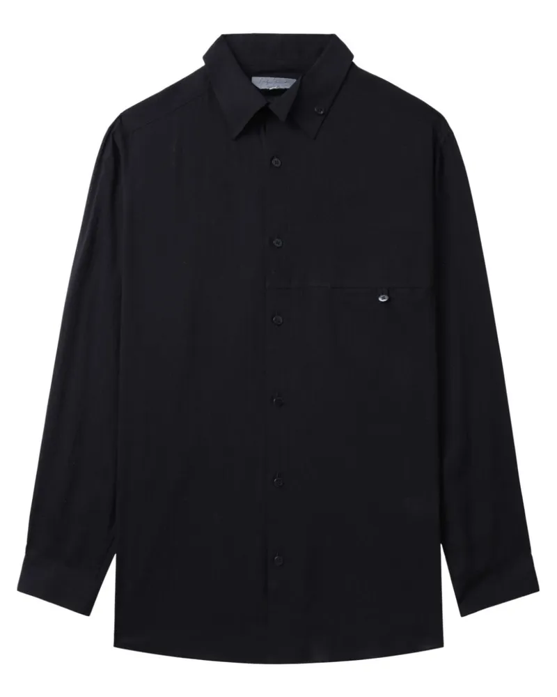Yohji Yamamoto Langärmeliges Hemd - Schwarz Schwarz