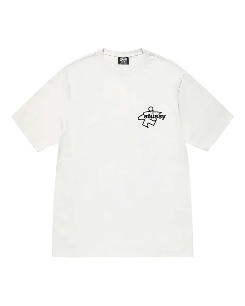 Stüssy logo-print jersey T-shirt - Weiß Weiß
