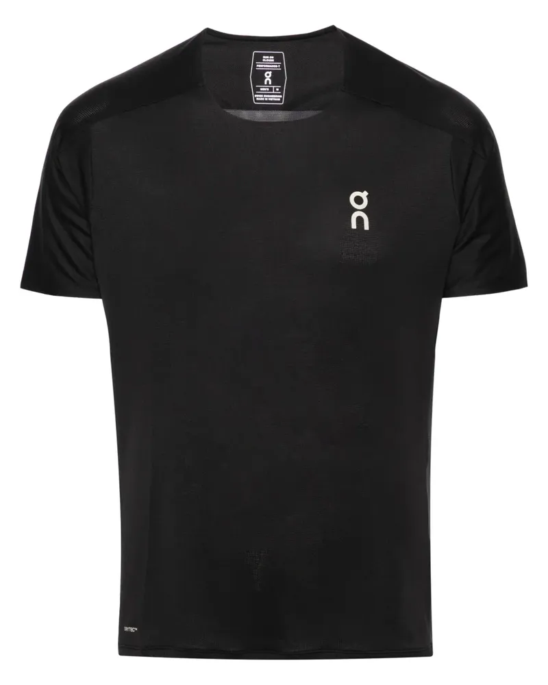 ON Performance T T-Shirt mit Einsätzen - Schwarz Schwarz