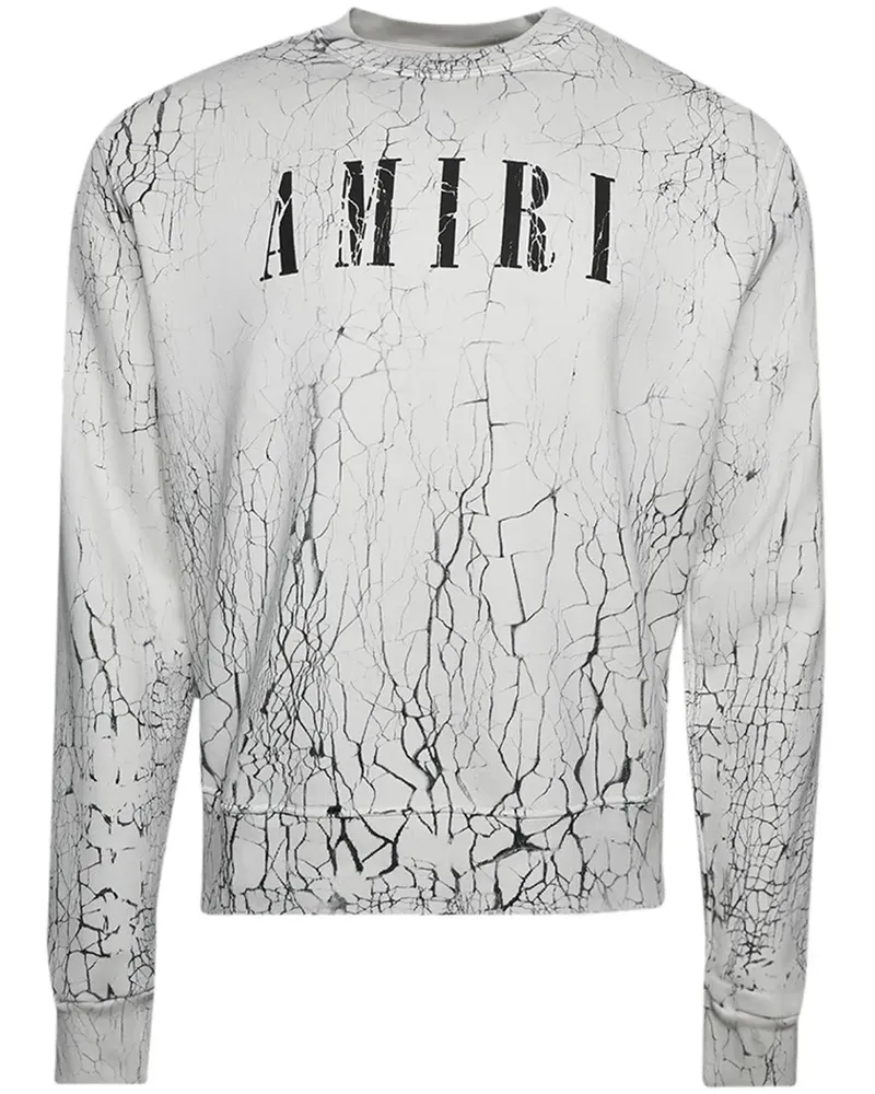 Amiri Sweatshirt mit Risseffekt - Weiß Weiß