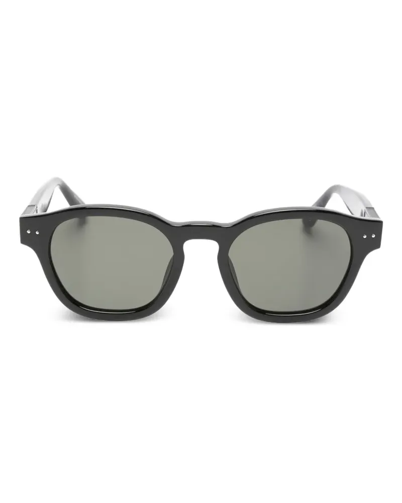 Linda Farrow Talbot Sonnenbrille mit rundem Gestell - Schwarz Schwarz