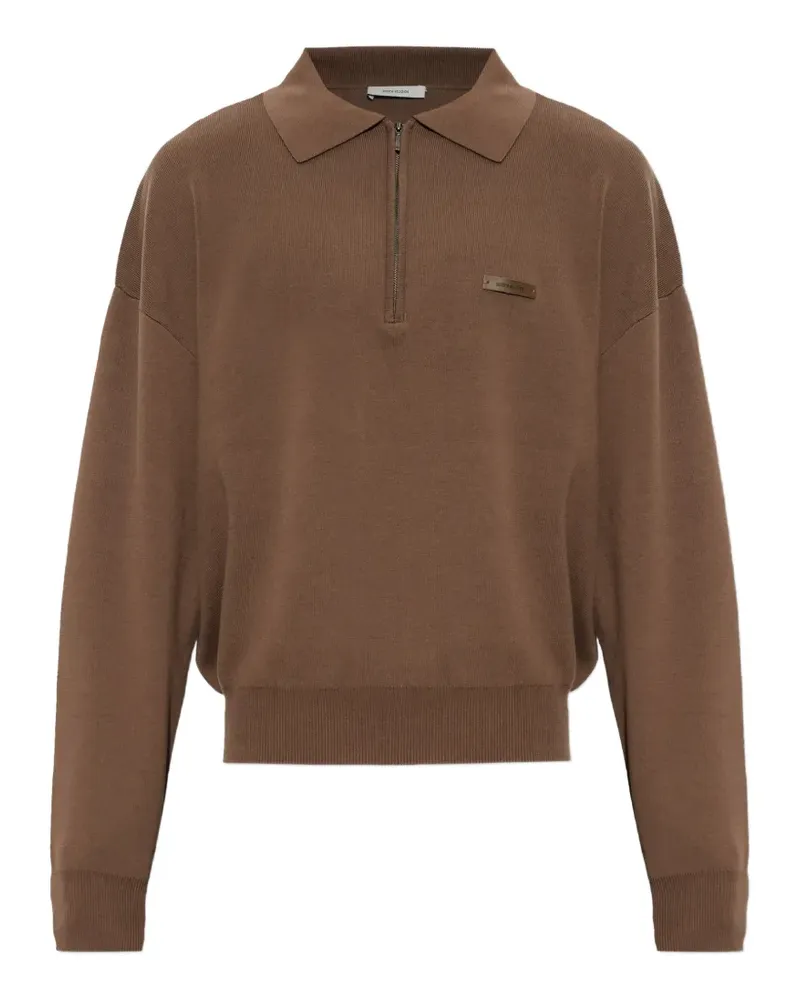 Entire Studios Langärmeliges Poloshirt mit Reißverschluss - Braun Braun