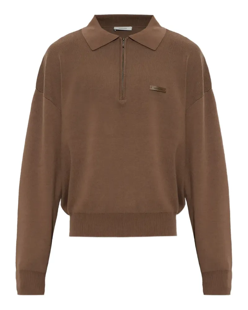 Entire Studios Langärmeliges Poloshirt mit Reißverschluss - Braun Braun