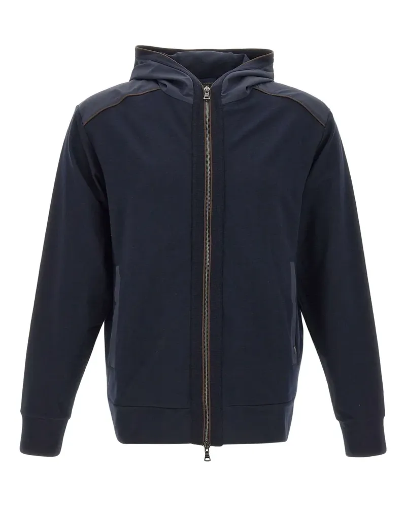 Paul & Shark Kapuzenjacke mit Kontrasteinsätzen - Blau Blau