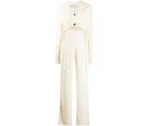 Jumpsuit mit Cut-Outs - Nude