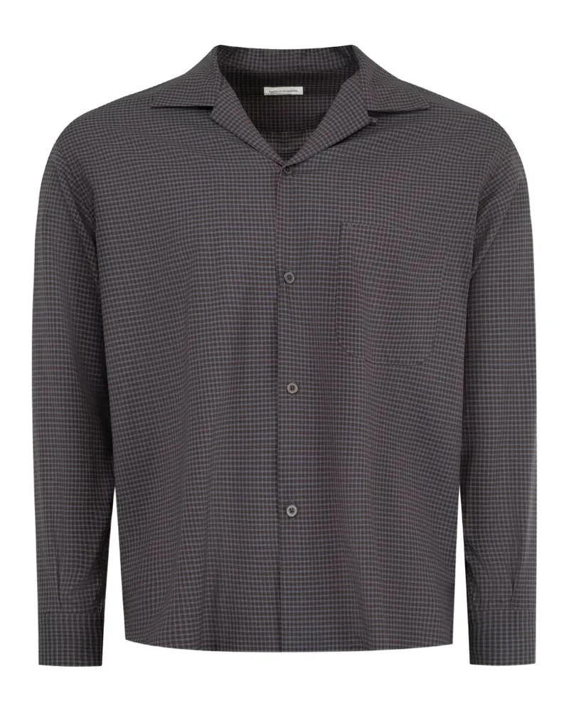 Kaptain Sunshine Summer plaid open-collar shirt - Grau Grau