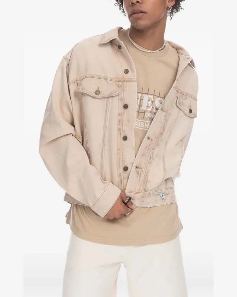 Guess Klassische Jeansjacke - Nude Nude
