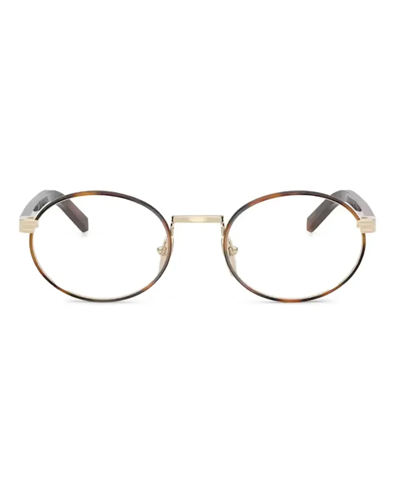 Prada Brille mit rundem Gestell - Braun Braun