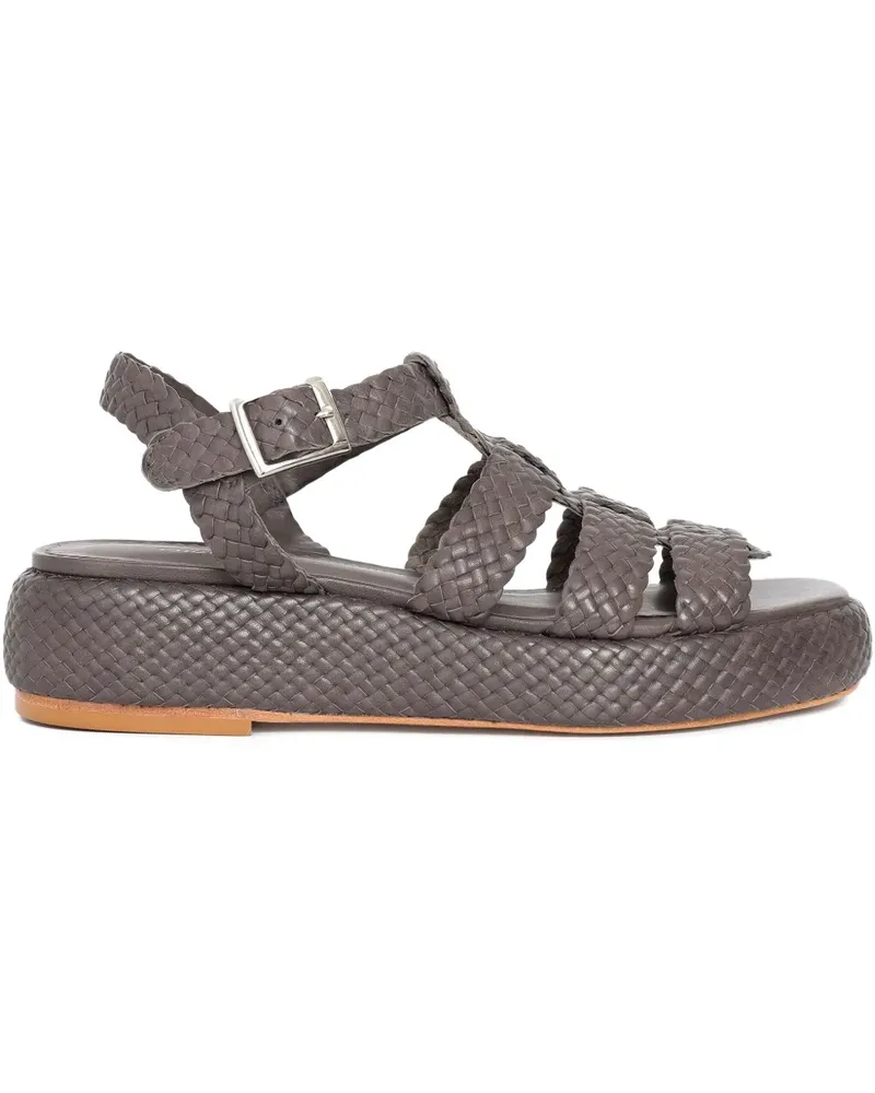Sarah Chofakian Mocca Plateau-Sandalen 35mm - Grau Grau