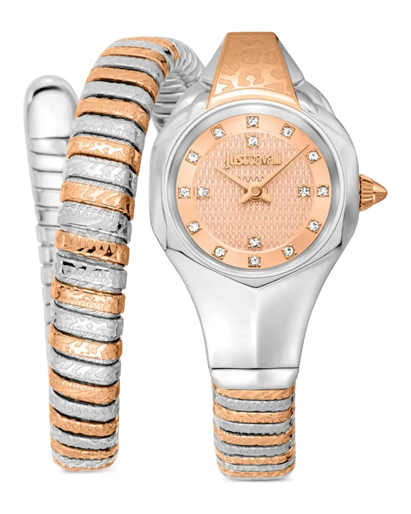 Just Cavalli Snake Amalfi Armbanduhr 22mm - Rosa Rosa