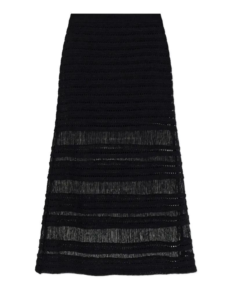 Rag & Bone crochet-knit fringed skirt - Schwarz Schwarz