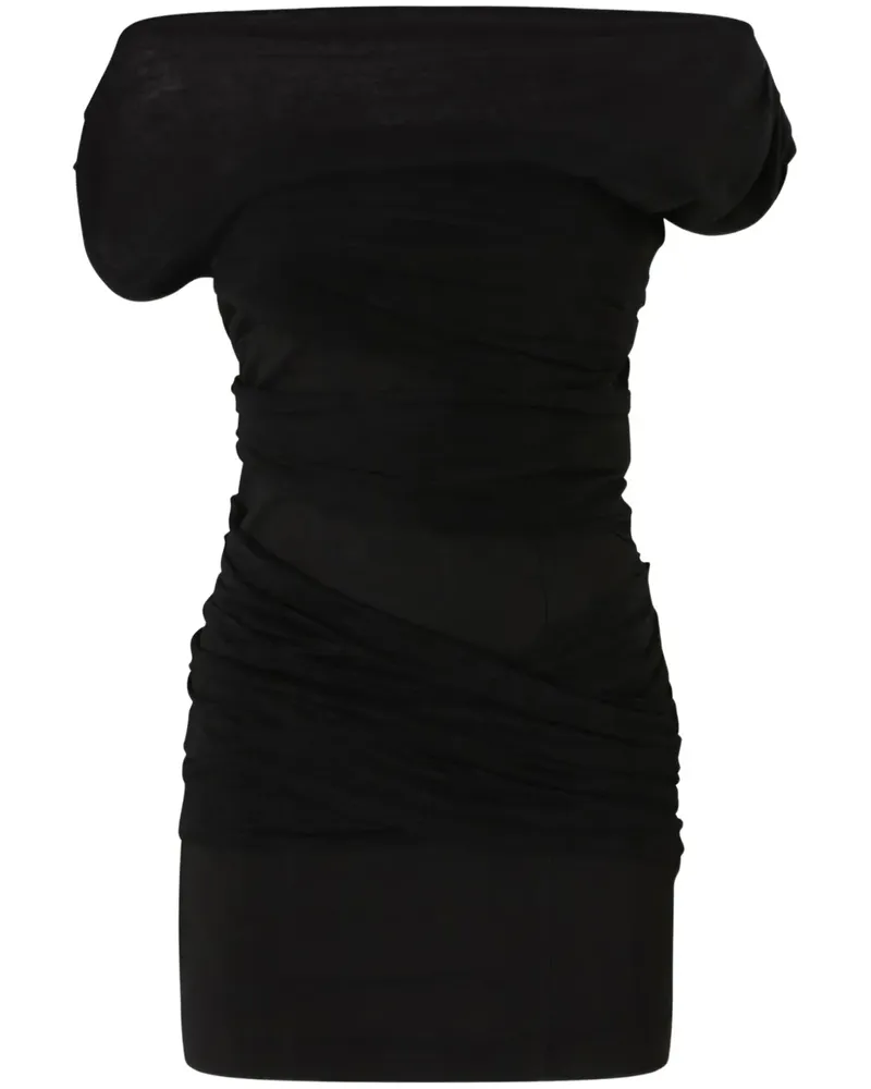 Pinko Schulterfreies Minikleid - Schwarz Schwarz