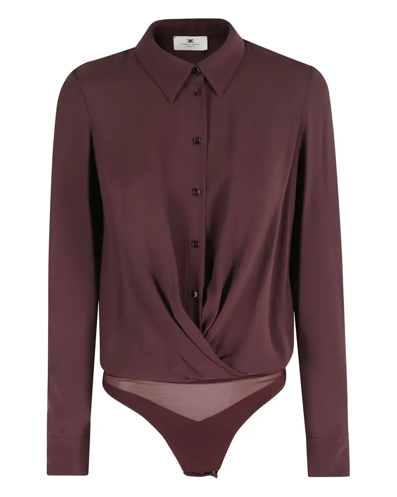 Elisabetta Franchi twisted buttoned bodysuit - Rot Rot