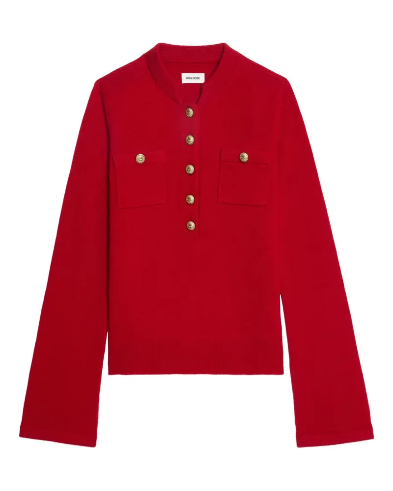 Zadig & Voltaire Lucas Pullover mit Knopfdetail - Rot Rot