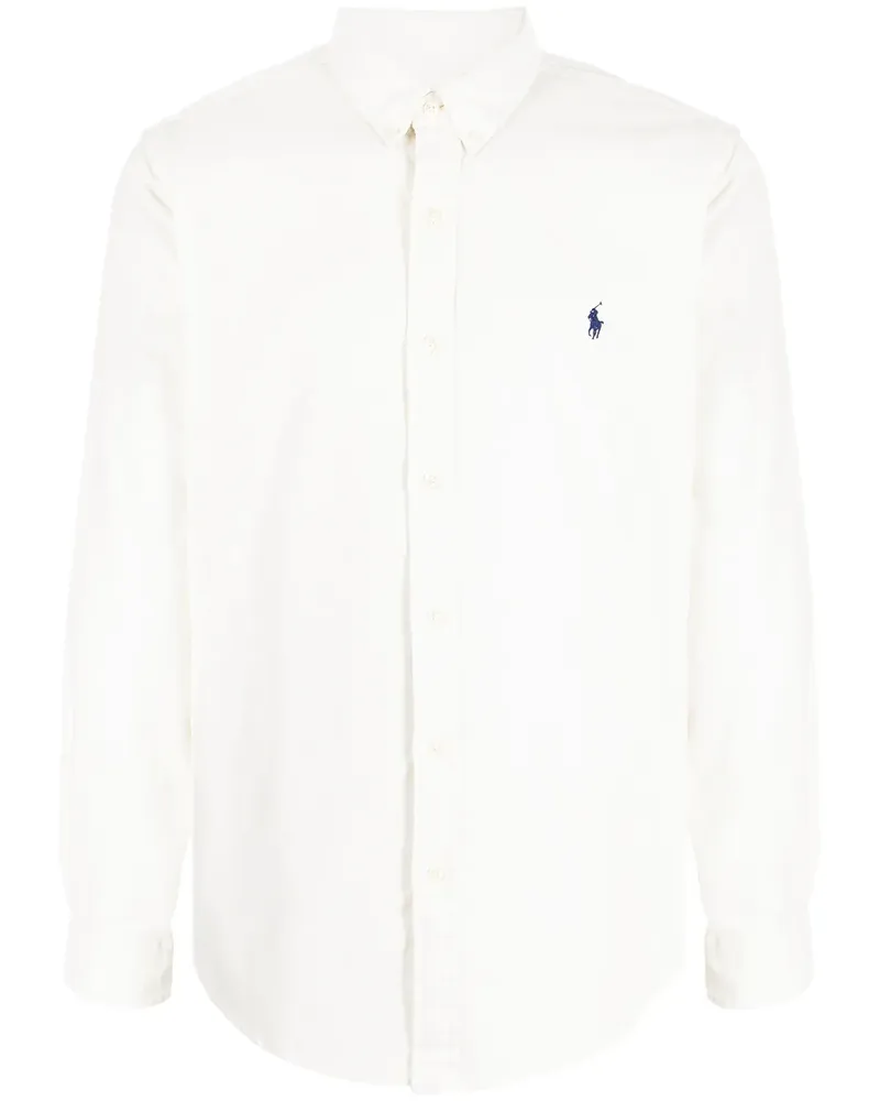 Ralph Lauren Hemd mit aufgesticktem Logo - Weiß Weiß