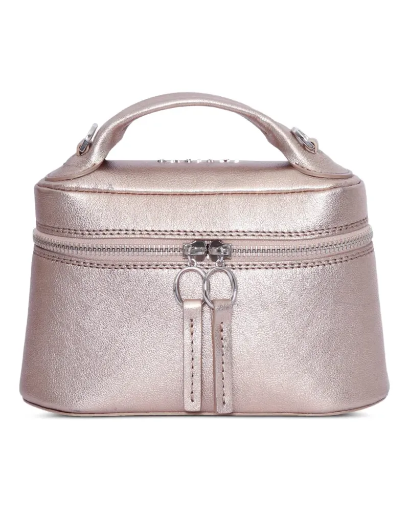 Orciani mini Joy Pepita leather tote bag - Rosa Rosa