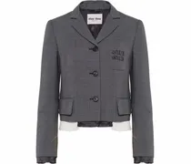 Blazer mit Prince of Wales-Karo - Grau