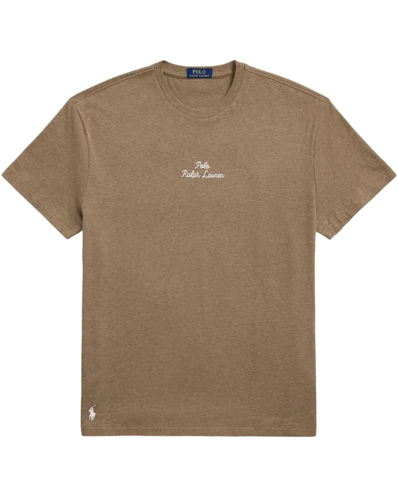Ralph Lauren T-Shirt mit Logo-Stickerei - Braun Braun