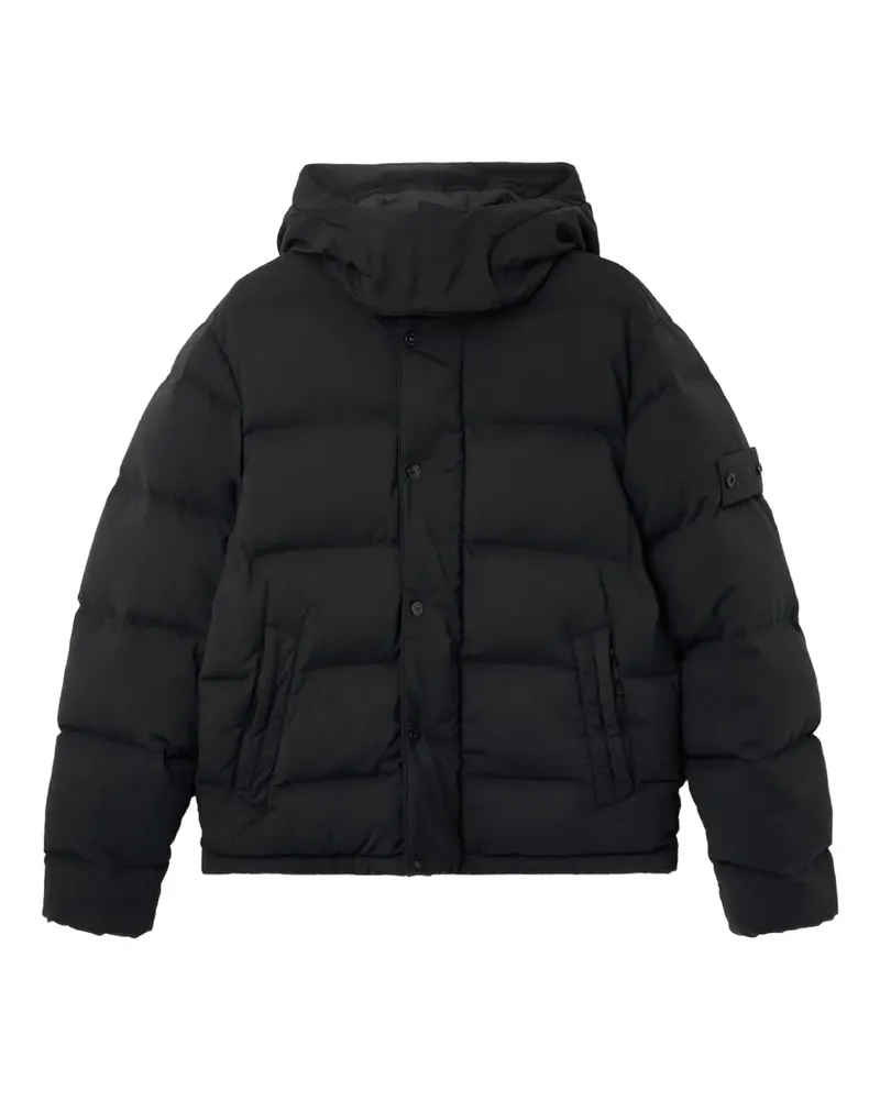 Stone Island 4100063 Ripstop-TC_S.I. Ghost Kapuzenjacke - Schwarz Schwarz