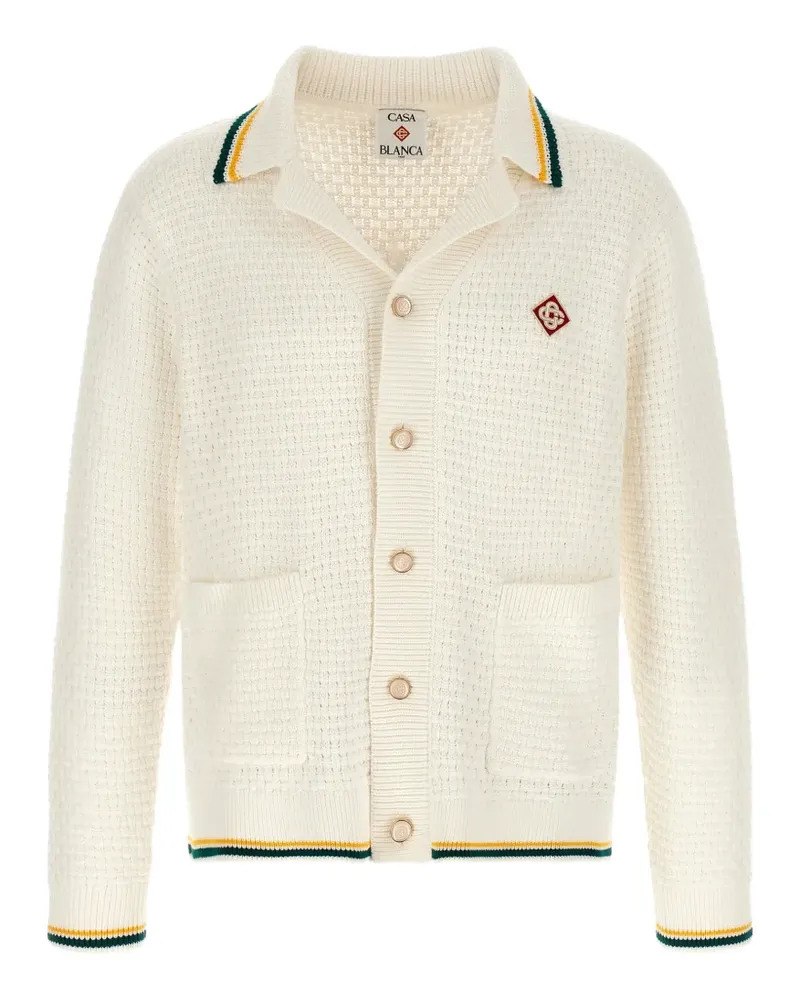 Casablanca Paris Pyramid of Oranges Cardigan - Weiß Weiß
