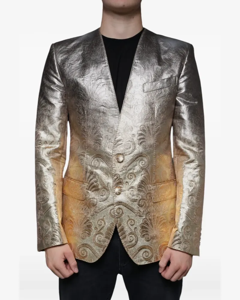 Dolce & Gabbana Sakko mit Jacquardmuster - Gold Gold
