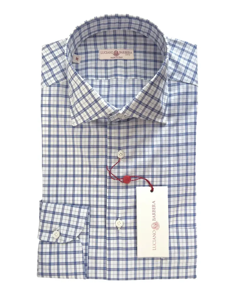 Luciano Barbera plaid-pattern button-down shirt - Weiß Weiß
