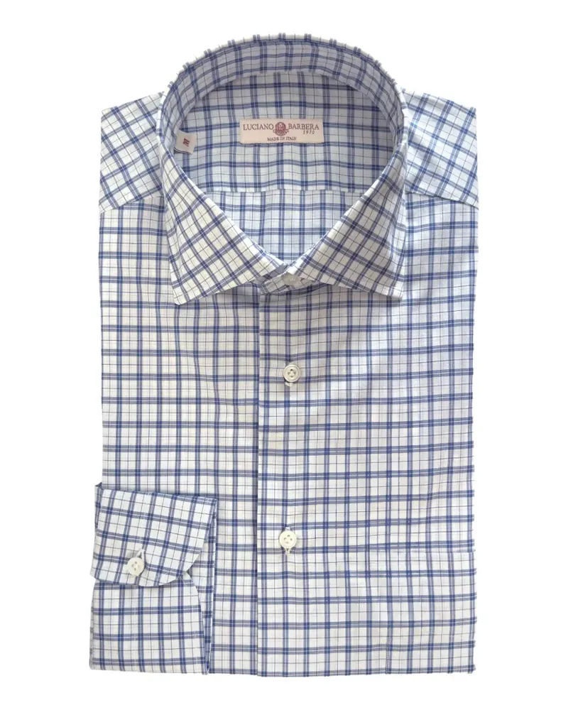 Luciano Barbera plaid-pattern button-down shirt - Weiß Weiß