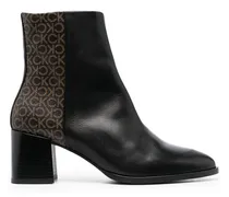 Stiefeletten mit Print - Schwarz