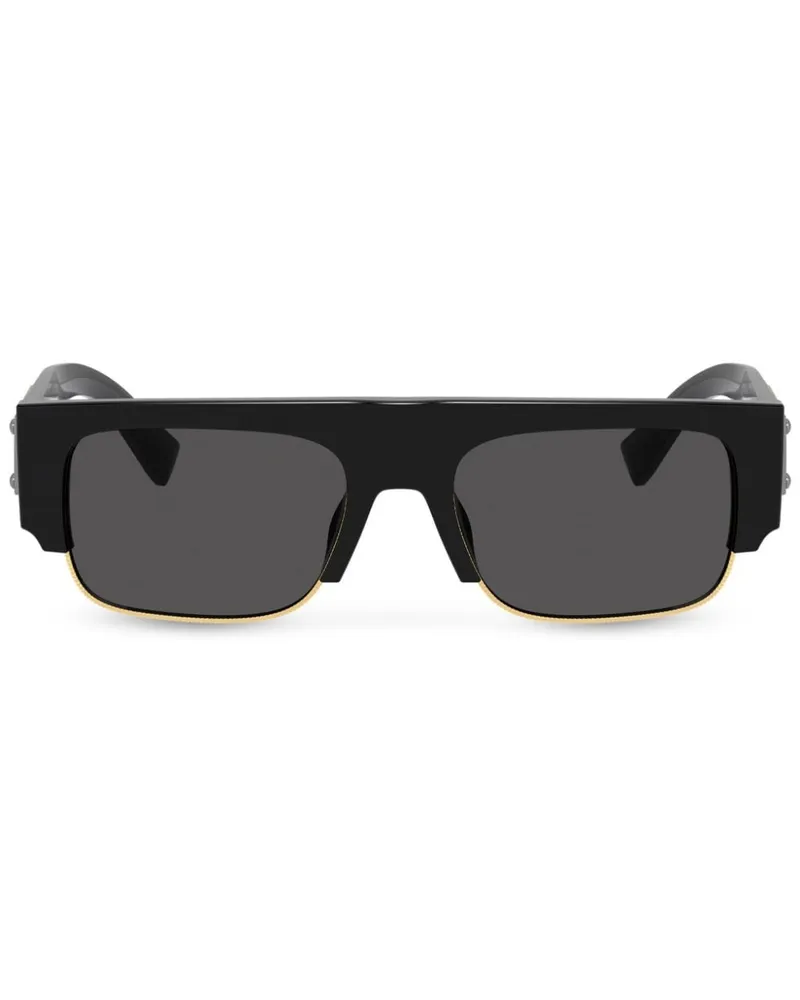 Dolce & Gabbana Sonnenbrille mit eckigem Gestell - Schwarz Schwarz