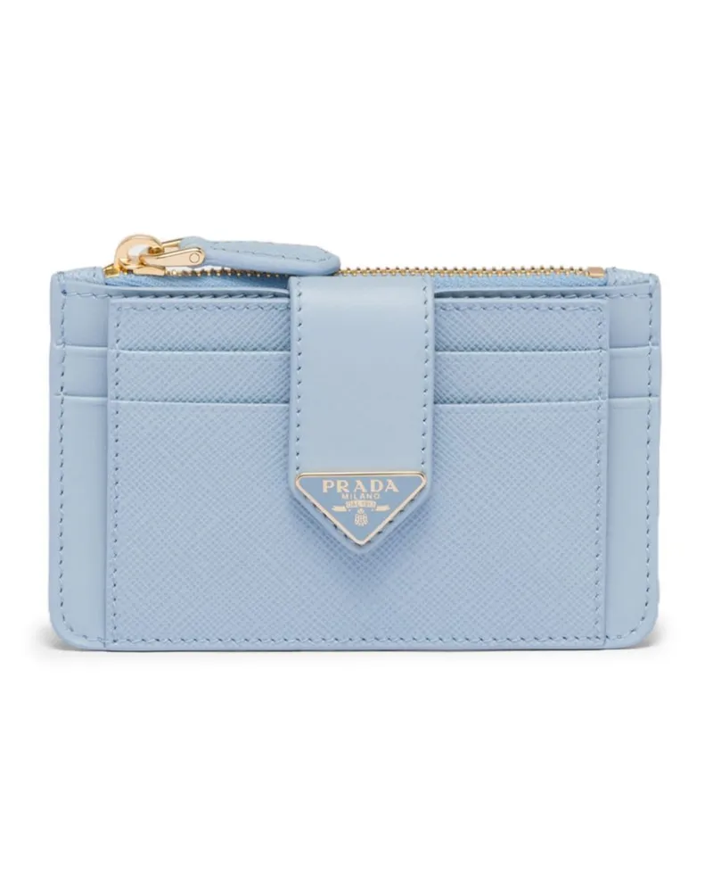 Prada Portemonnaie mit Logo-Schild - Blau Blau