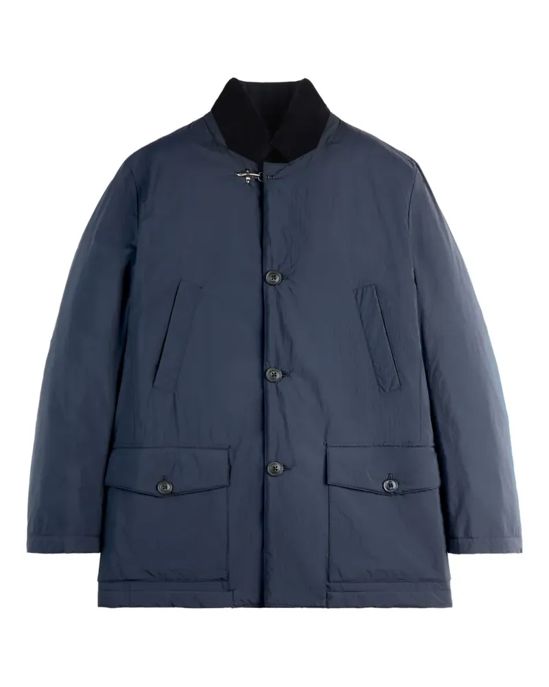 Fay Geknöpfte Jacke in Marineblau Blau