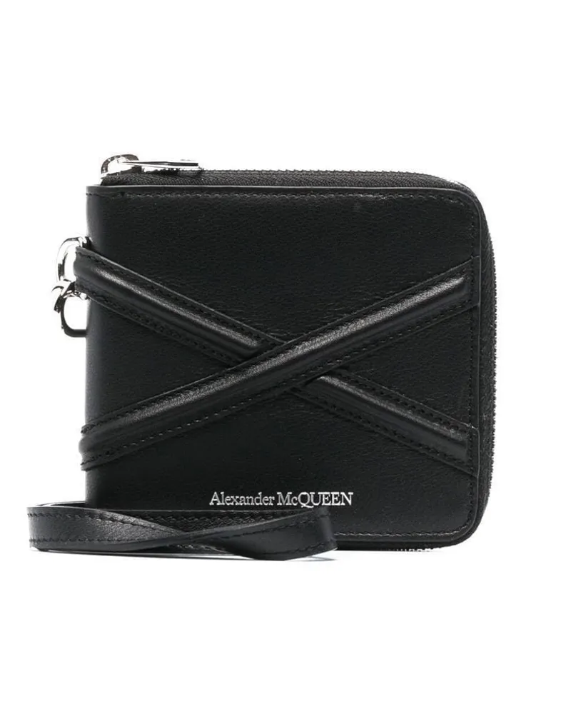 Alexander McQueen Portemonnaie mit Logo-Gravur - Schwarz Schwarz