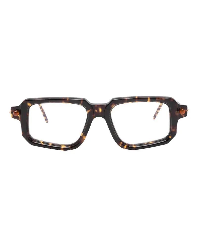 KUBORAUM Maske P23 Brille mit eckigem Gestell - Braun Braun