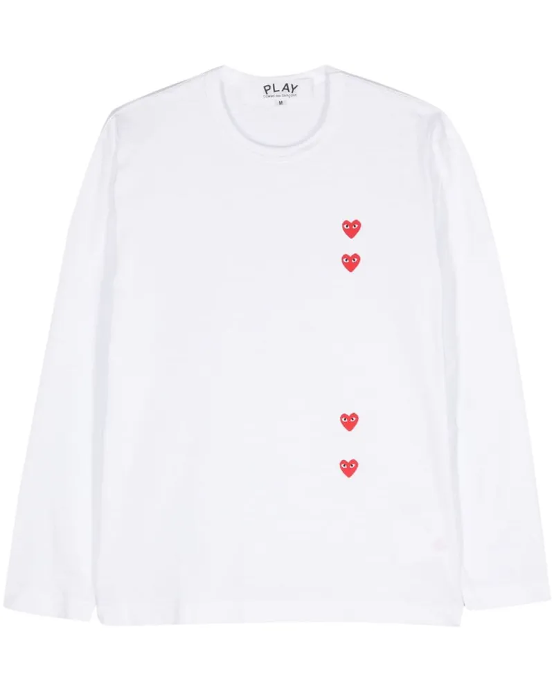 Comme des Garçons T-Shirt mit Herz-Print - Weiß Weiß