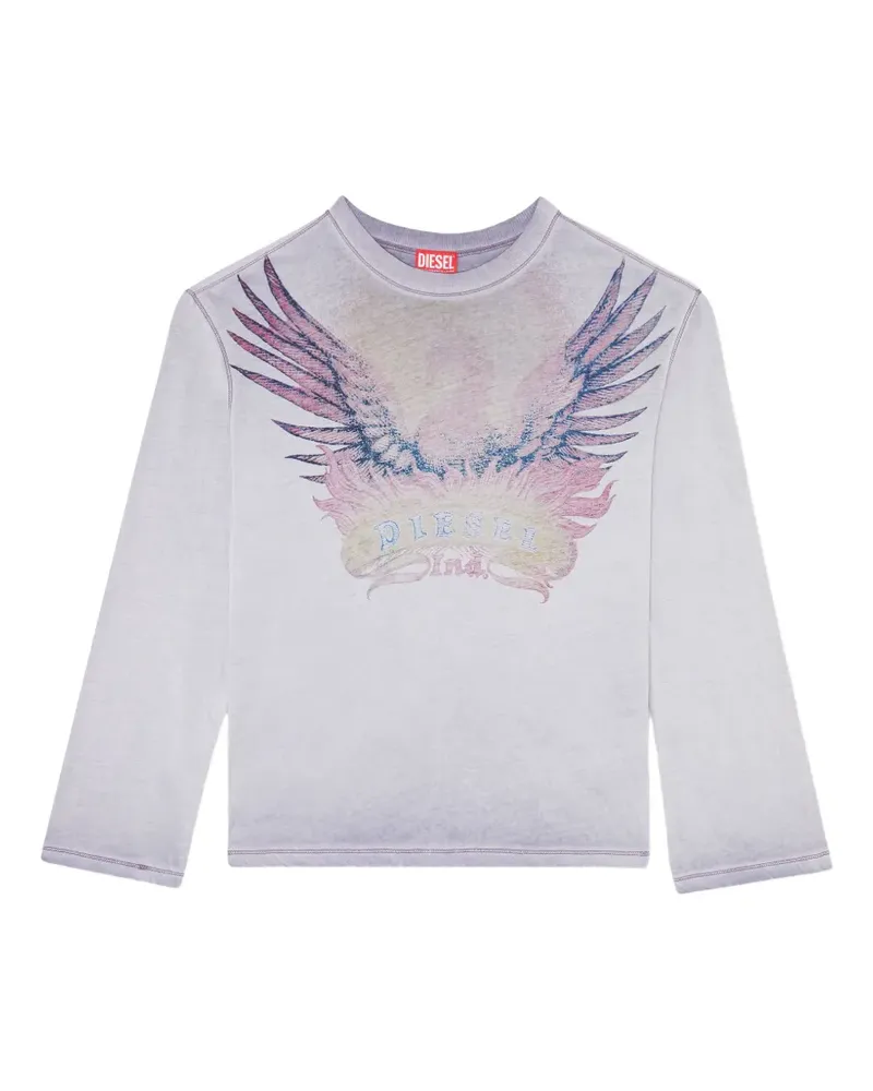 Diesel Klassisches Langarmshirt - Violett Violett