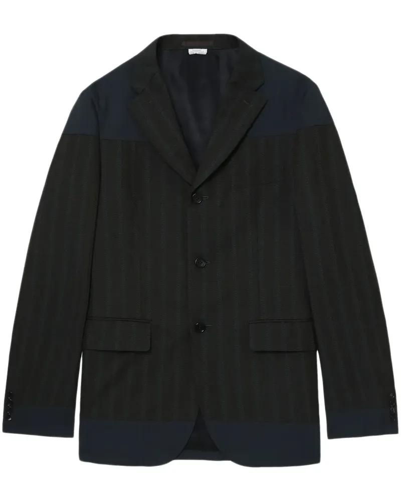 Comme des Garçons Sakko mit gestreiften Einsätzen - Grün Grün