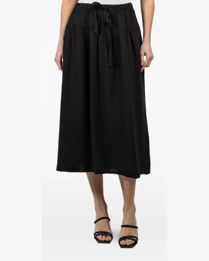 Xírena tie-waist midi skirt - Schwarz Schwarz