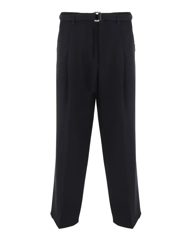 Just Cavalli belted pleated trousers - Schwarz Schwarz