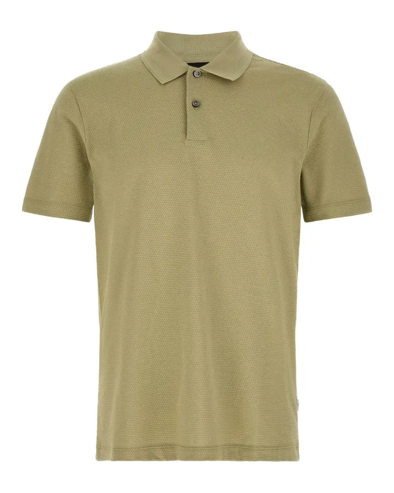 HUGO BOSS Poloshirt aus Baumwollgemisch mit Bubble-strukturiertem Jacquard - Grün Grün