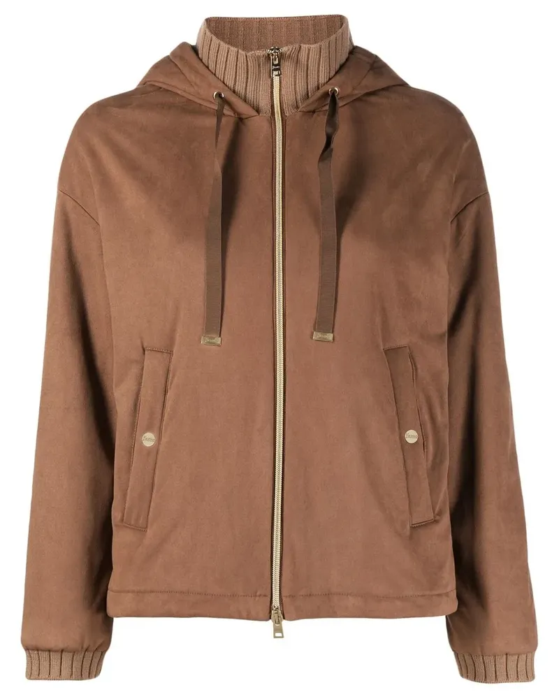 Herno Kapuzenjacke im Layering-Look - Nude Nude
